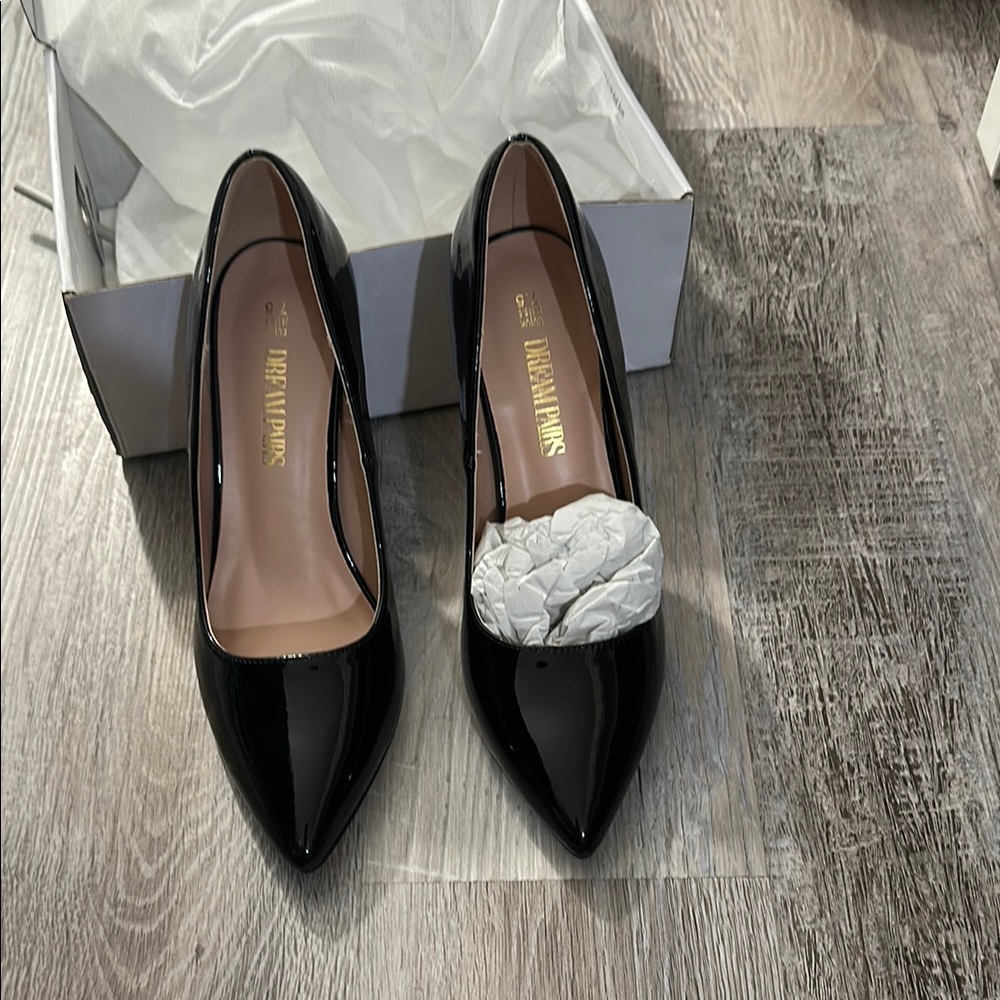 Dream Pairs Black High Heel Pumps with Pointed Toe